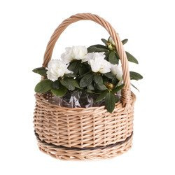round wicker basket gift basket with handle decorative handmade in 4 sizes