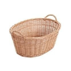 Rieten badkuip in natuurlijke kleur Wasmand 60x44x23 cm