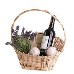 wicker basket gift basket with handle handmade decorative 30x18 H10/20/37 cm