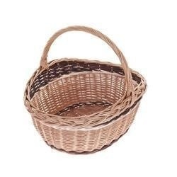 WICKER decorative SHOPPING BASKET GIFT BASKET handmade 43x35 H16/18/35 cm