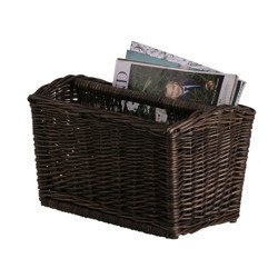 Rieten mand Organiser met vak 41x29 H24/26 cm