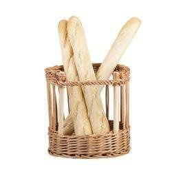 Round wicker baguette basket display stand decorative Ø30  H30 cm