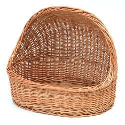 ELSA PET OVAL WICKER BASKET CAT OR DOG ROOFED bed pet house  60X46 H16/48 CM