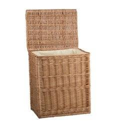 Rechteckiger Wäschekorb aus Weide 44x34 H52 cm