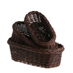 BALCONY BASKET OF UNPEELED WICKER dcorative 70X27 H17 CM