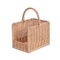 FIREPLACE BASKET ON PLYWOOD BOTTOM handmade 50x35 H33/55 cm