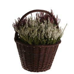 WICKER ROUND GARDEN BASKET storage basket decorative handmade Ø27 H22/33 CM