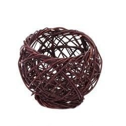 wicker basket candle holder decorative handmade Ø30 H19 Ø20 H12 cm