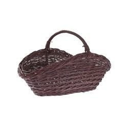Wicker Oval Log Basket handmade 65x45 H11/24/43 cm
