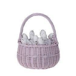 Decor Geschenkkorb, Osterkorb aus Weide - Pink Ø:15 H 10/20 cm