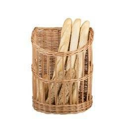 Baguettekorb aus weide, ovaler Backwarenkorb 36x28 H38/50 cm