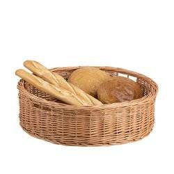 Wicker round storage tray display basket decorative handmade Ø30 H15 cm