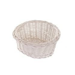 WHITEWashed Wicker GIFT BASKET decorative 28x22 H10 cm