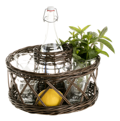 Weidentablett, Tablett für Wein Ø: 34 H 16 / 20 cm