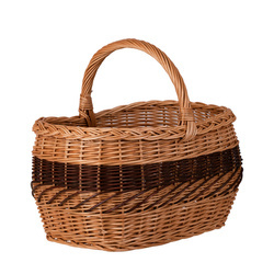 EINKAUFSKORB AUS WEIDE IN NATURFARBE HANDARBEIT 44X32 H25/36 CM