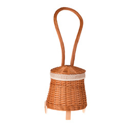 Lasovia Design Betula Wicker Basket on Wheels Ø 38 H 48 /105 cm