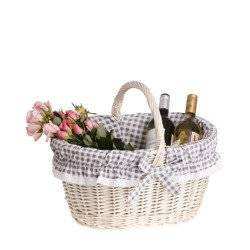 EINKAUFSKORB GESCHENKKORB AUS WEIDE 47X34 H 25/35 CM