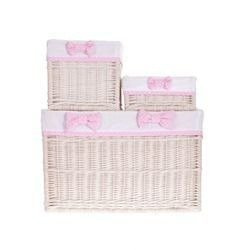 3 Regalkörbe aus Weide S 30x30 H15 M 30x30 H30 L 60x40 H40